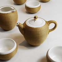 竹编茶道茶筒茶滤配件收纳筒